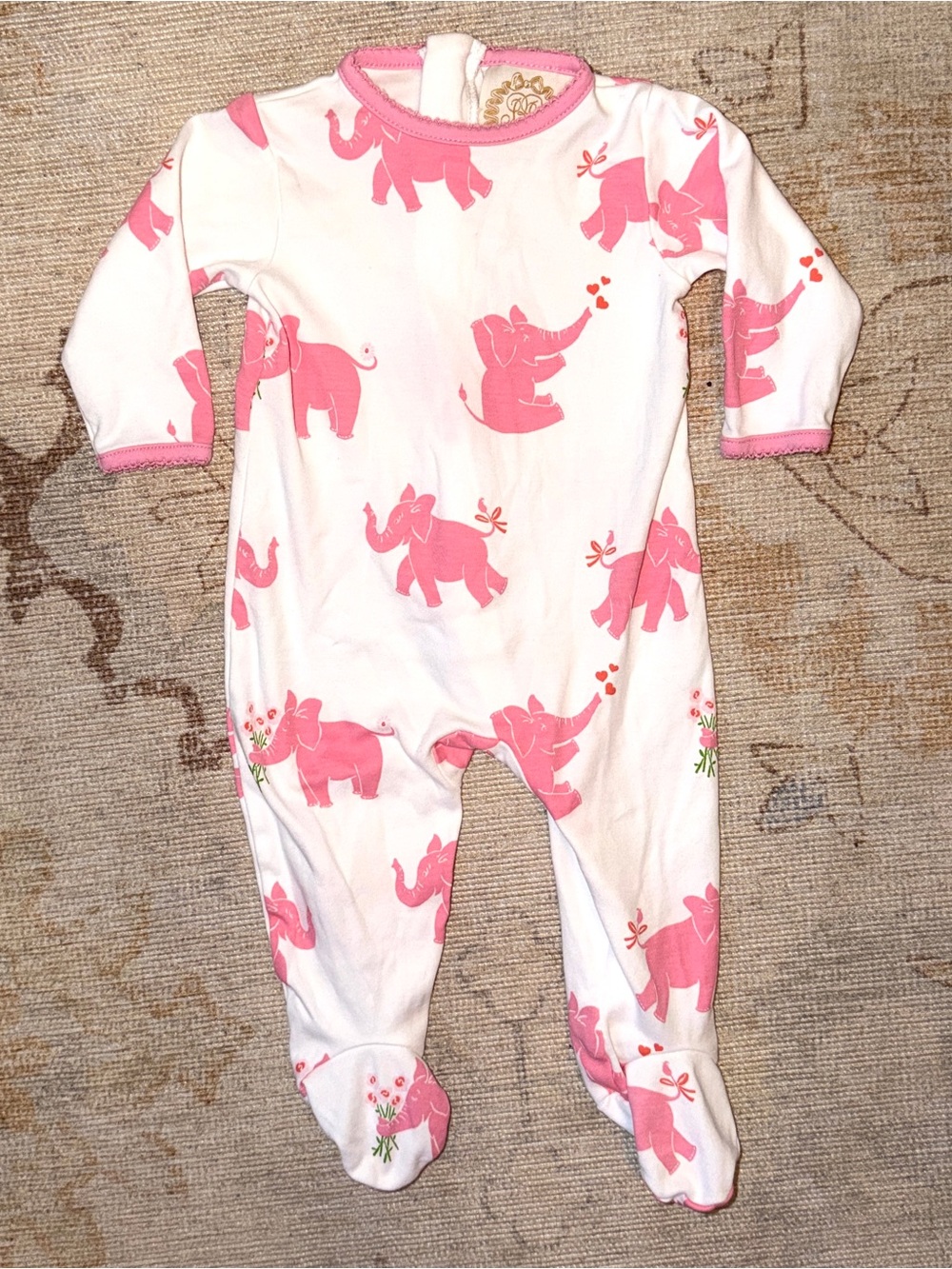 TBBC Rock Me Romper Precious Peanuts Pink